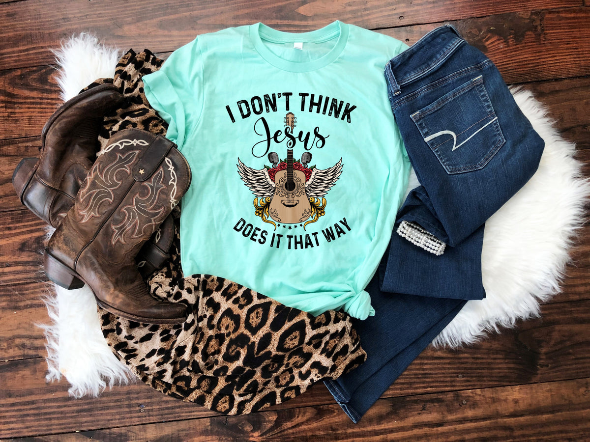 I don't think Jesus does it that way HIGH HEAT screen print transfer