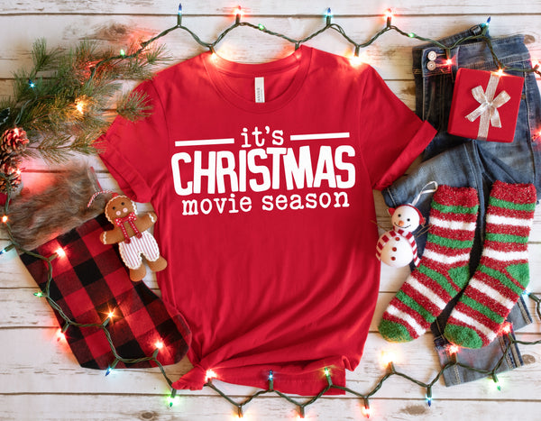 It's Christmas movie season WHITE screen print transfer