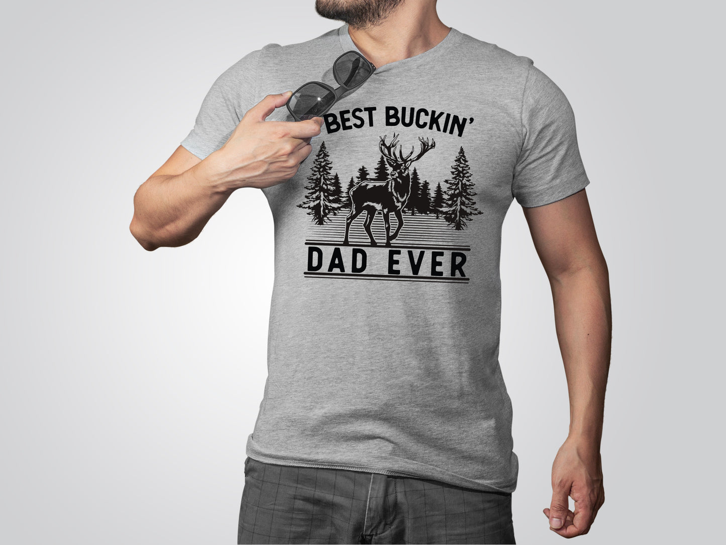 Best buckin' dad ever BLACK screen print transfer