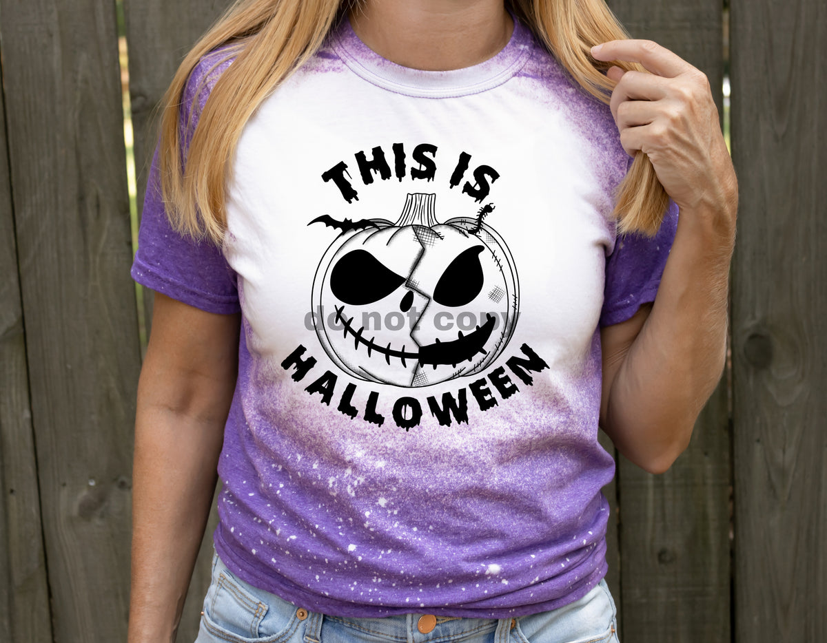 This is halloween pumpkin BLACK screen print transfer