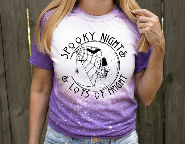 Spooky nights and lots of fright BLACK screen print transfer