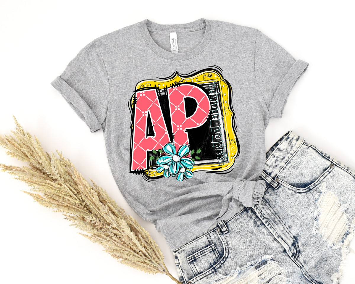 Assistant Principal yellow frame 111971 DTF transfer