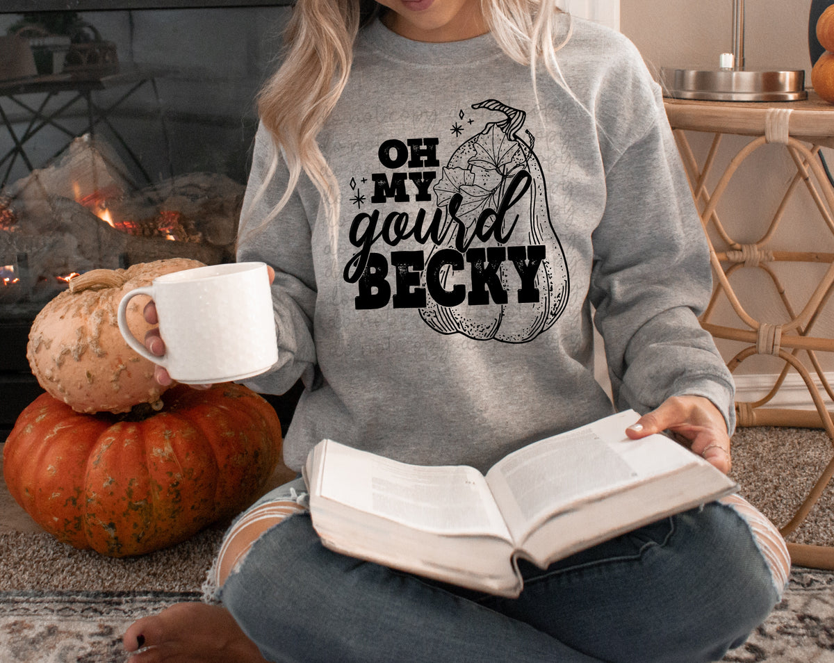 Oh my gourd BLACK screen print transfer