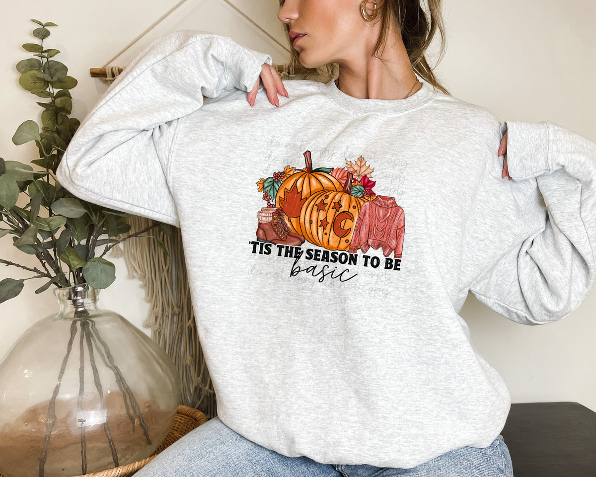 Tis the season to be basic (pumpkin,sweater,boots,pumpkin) 112065 DTF TRANSFER