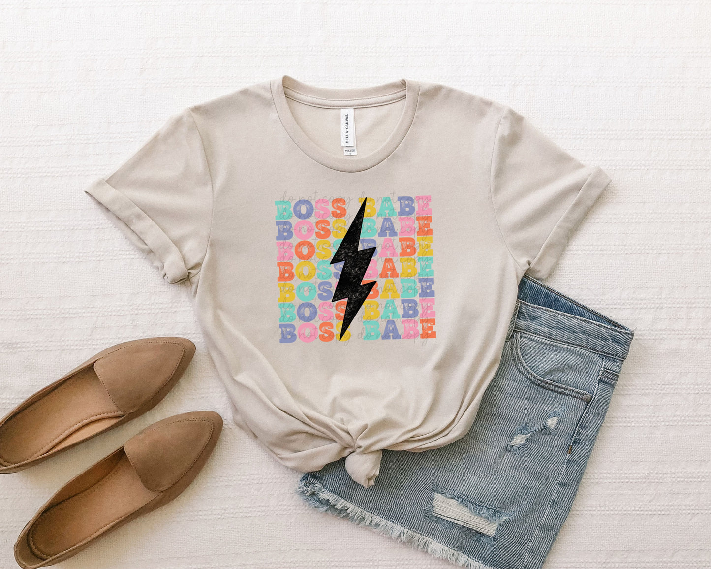 Colorful boss babe (lightning bolt)DTF transfer