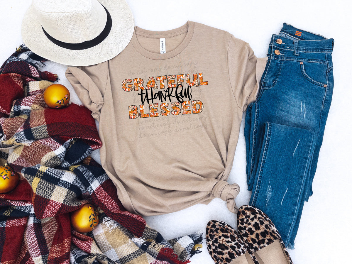 Grateful thankful blessed boho 112145 DTF TRANSFER