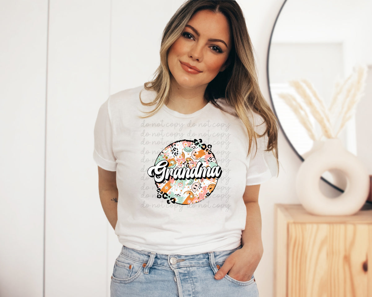 Grandma smiley circle (sbb) 112773 DTF transfer
