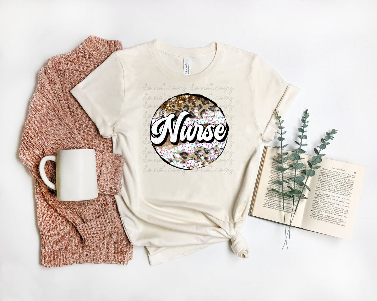 Nurse circle (stethoscopes) (sbb) 112061 DTF transfer