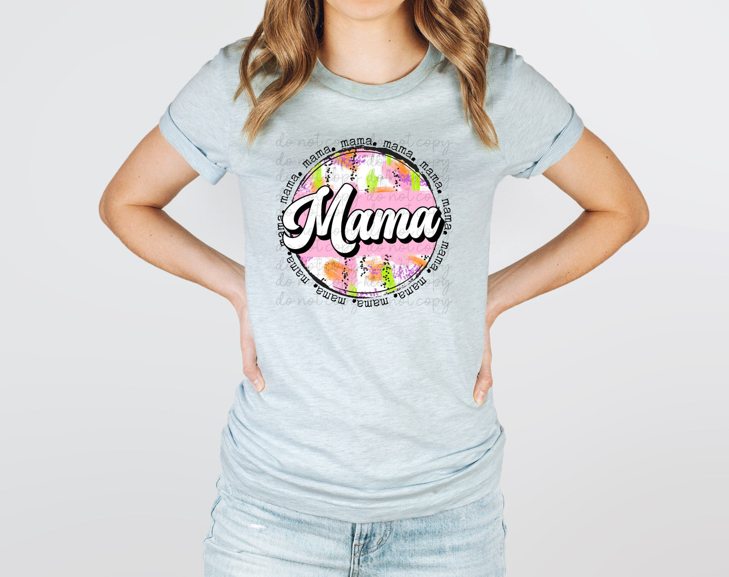 Mama (mama colorful circle SBB) DTF TRANSFER