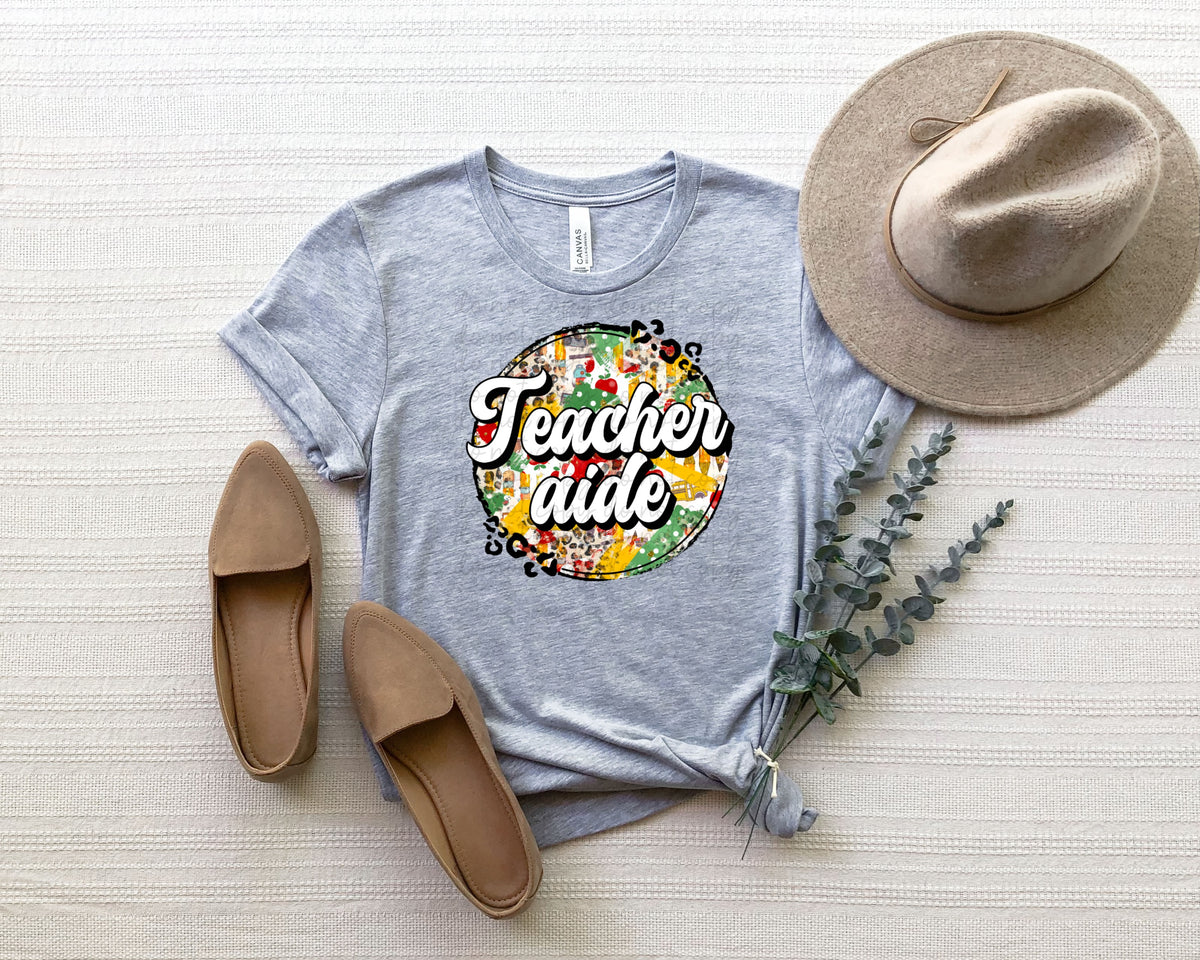 Teacher aide with leopard  (SBB) 112226 DTF TRANSFER