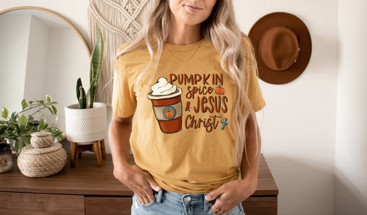 Pumpkin spice and Jesus Christ latteDTF TRANSFER