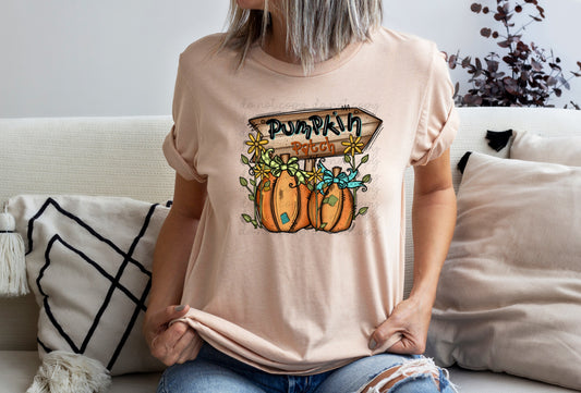 Pumpkin patch (pumpkin & sign) 8278 DTF transfer