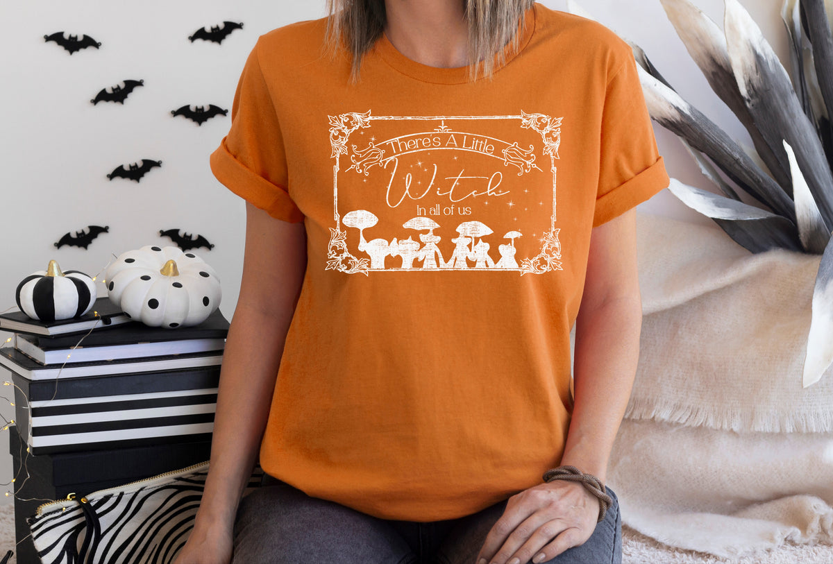 There's a little witch in us all WHITE screen print transfer