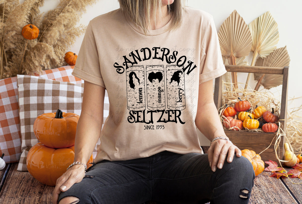 Sanderson Seltzer BLACK screen print transfer