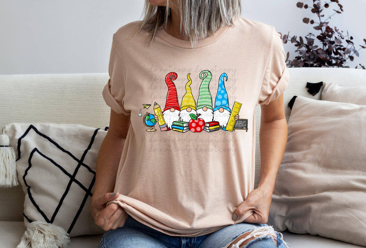 School Gnomes (school items) 112554 DTF TRANSFER