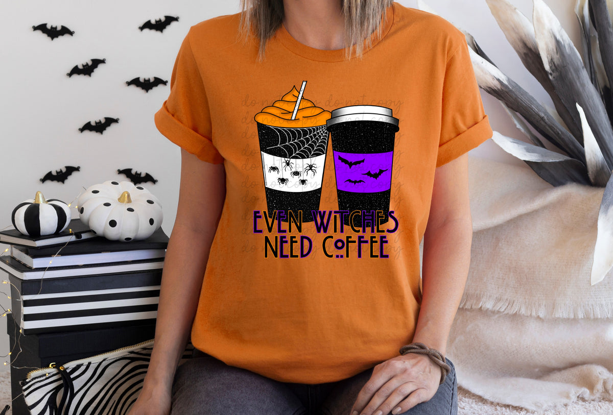 Even witches need coffee 112131 DTF TRANSFER