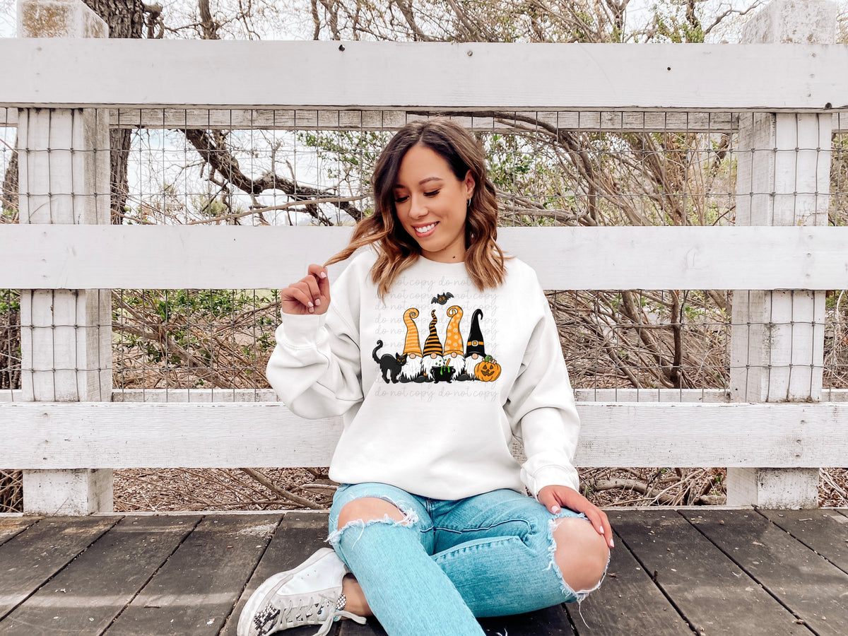 Halloween gnomes (black/orange/pumpkin/cat/pot) 8279 DTF TRANSFER