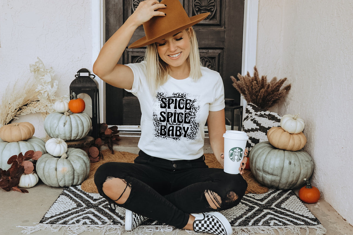 Spice spice Baby BLACK screen print transfer