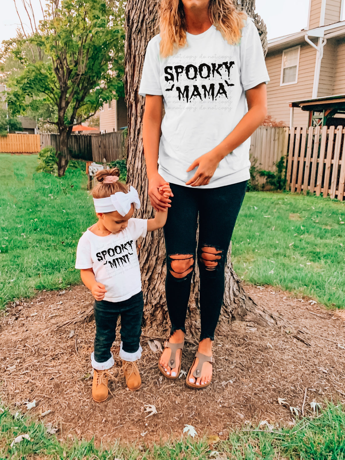 Spooky mini YOUTH (only)BLACK screen print transfer