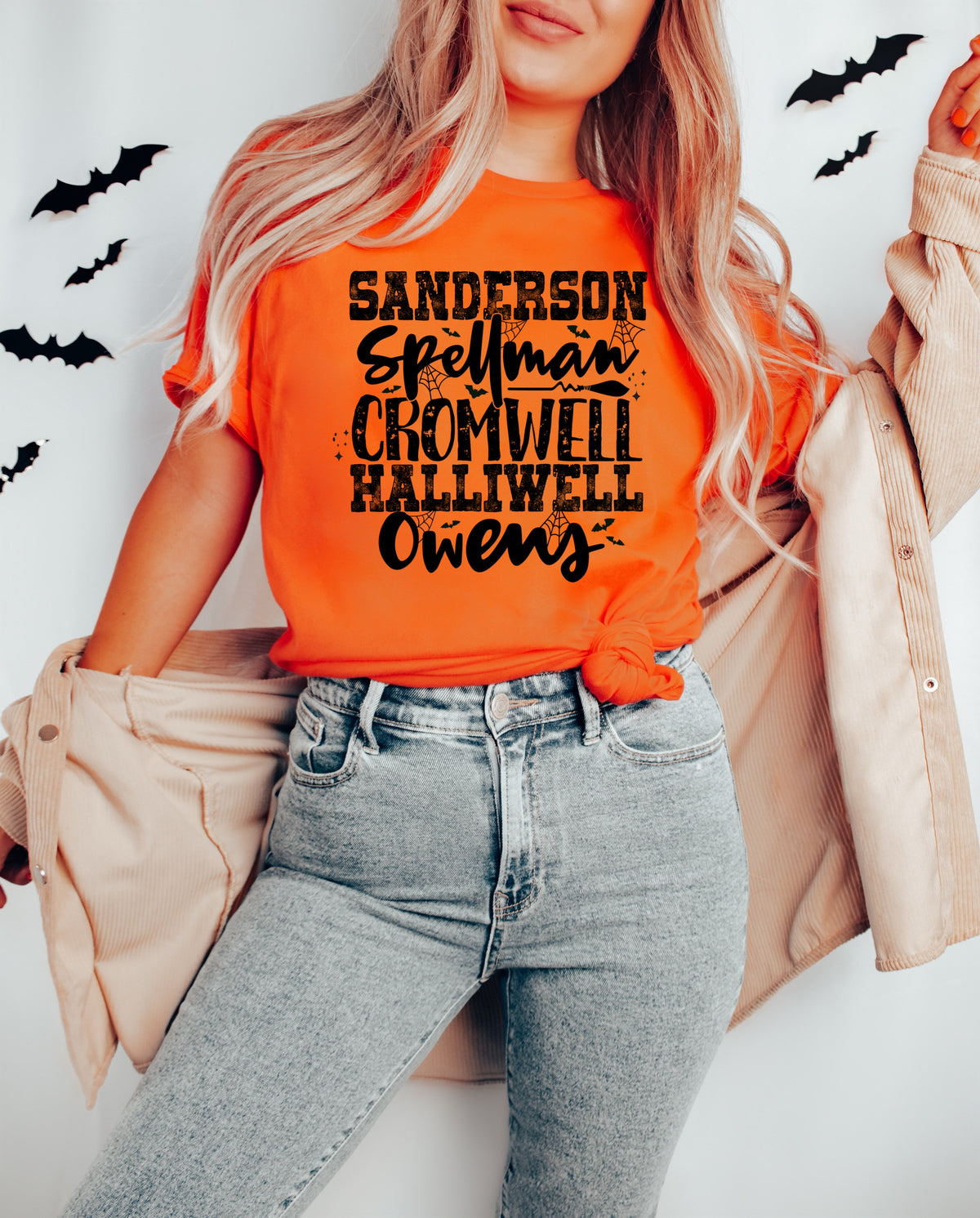 Sanderson spellman cromwell halliwell owens BLACK screen print transfer