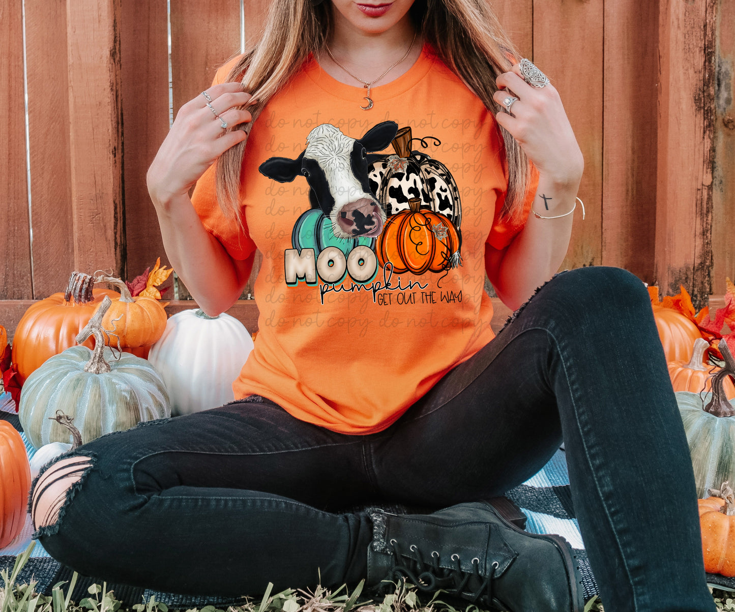 Moo pumpkin get out the way SSD 8292 DTF TRANSFER