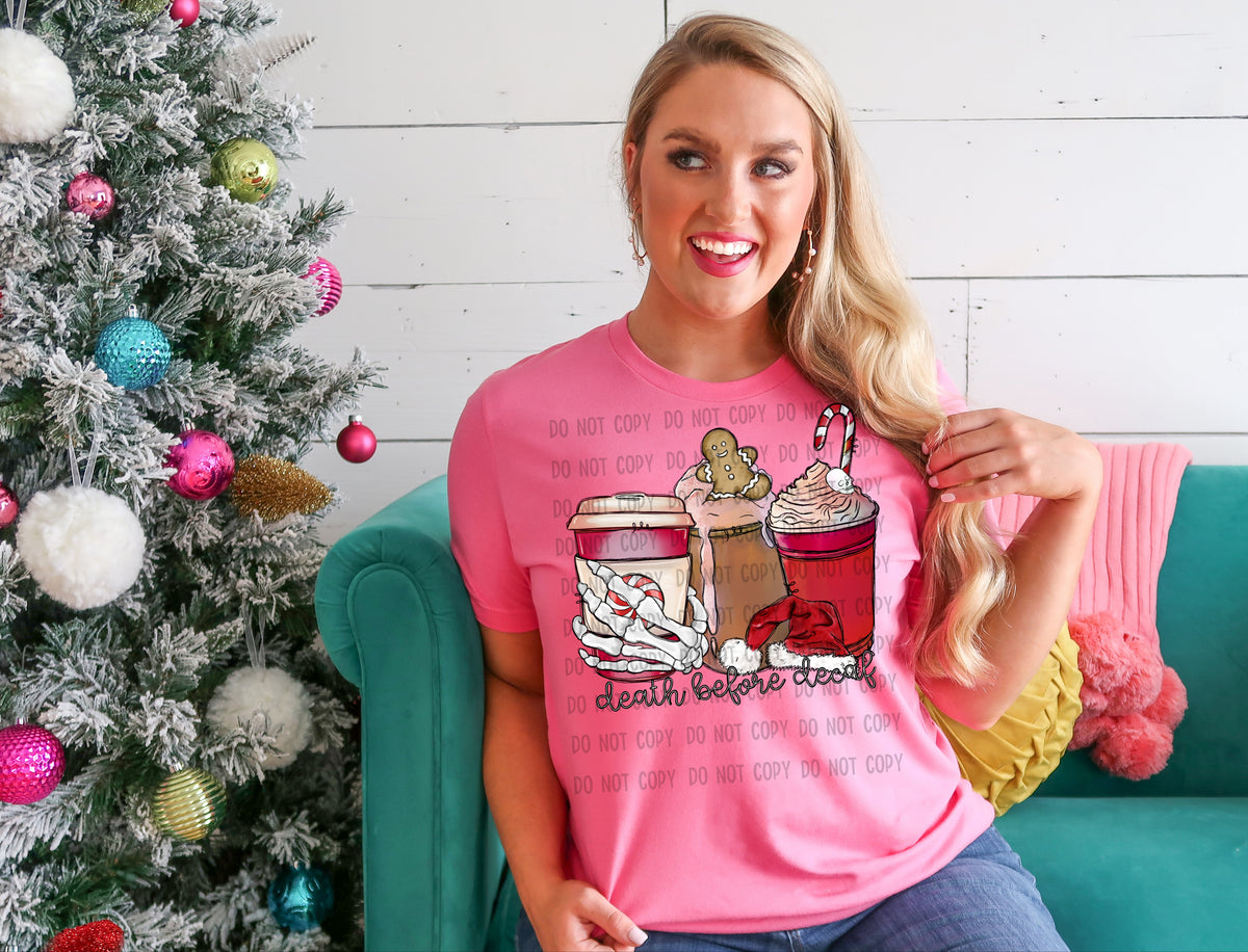 Death before decaf (Christmas/ginger bread) 112326 DTF TRANSFER