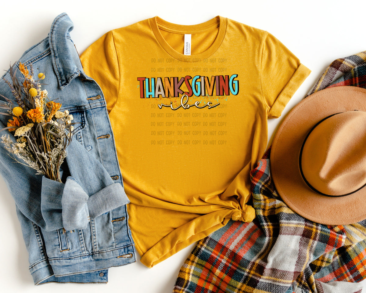 Thanksgiving vibes 112220 DTF TRANSFER