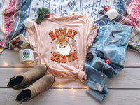 Howdy Santa with cowboy hat distressed 8480 DTF TRANSFER
