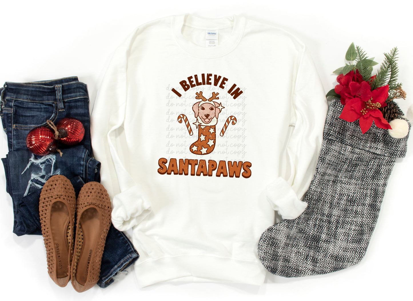 I believe in Santapaws distressed 1013 DTF TRANSFER