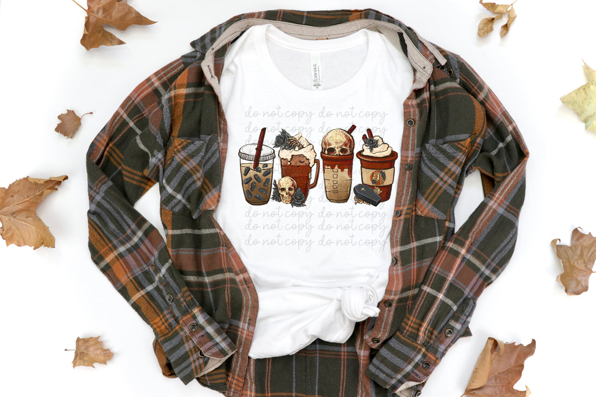 Skull lattes 112267 DTF TRANSFER