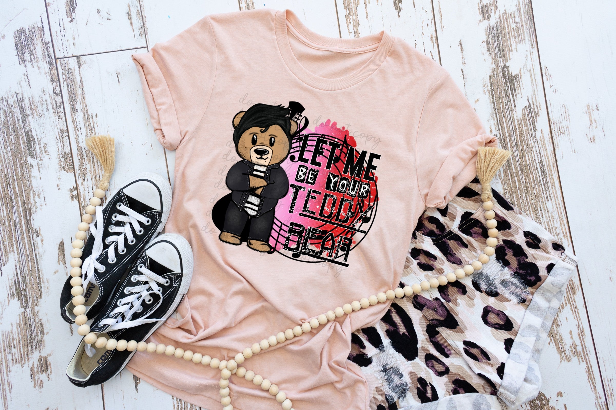 DTF ready to press transfer, Cute LV Bear, apply to clothings in