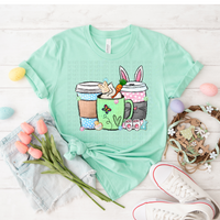 Easter Coffee Trio (green cup in middle) DTF TRANSFER