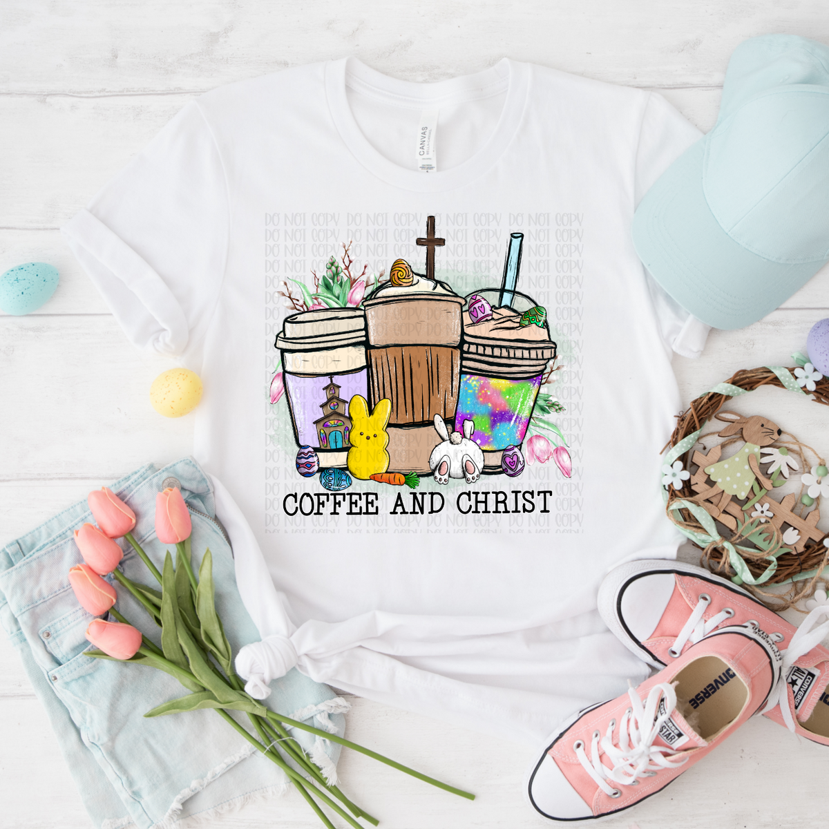 Coffee and Christ trio Easter coffees DTF TRANSFER