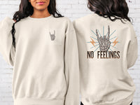 No feelings BACK design ONLY choose your size DTF TRANSFER