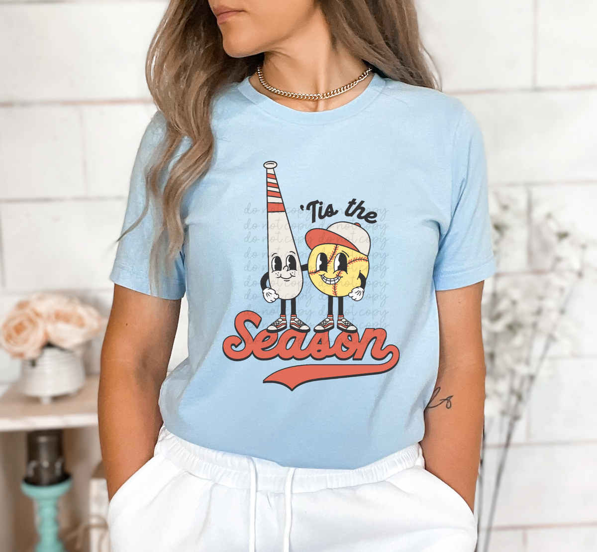 Tis the season  SOFTBALL YELLOW DTF TRANSFER