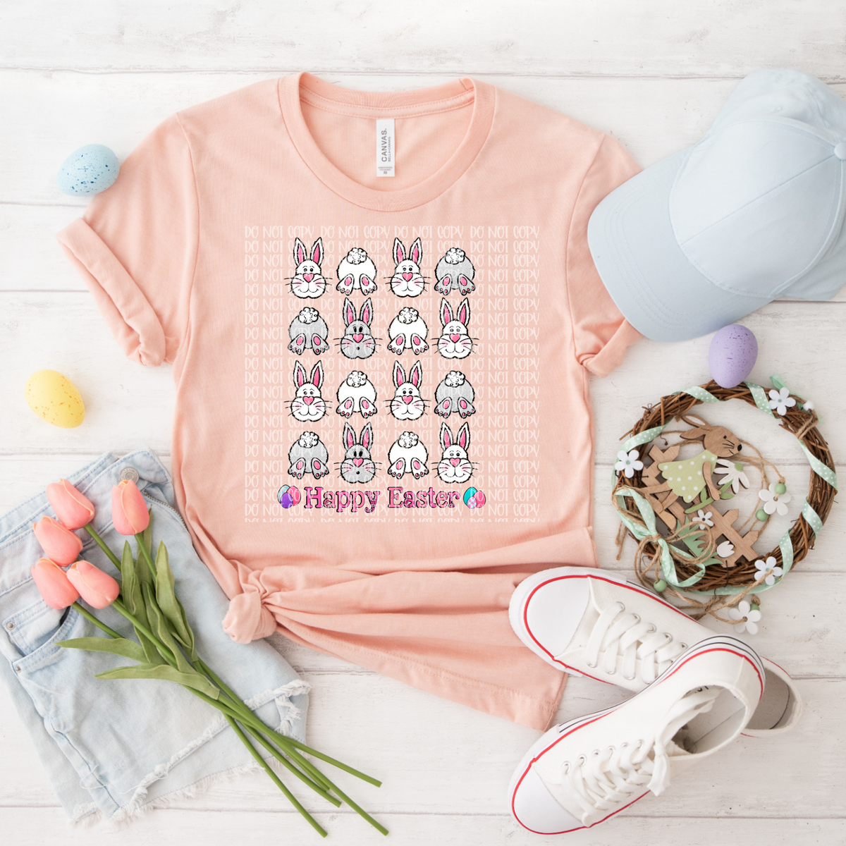 Happy Easter Bunny Butts & Faces collage  DTF TRANSFER