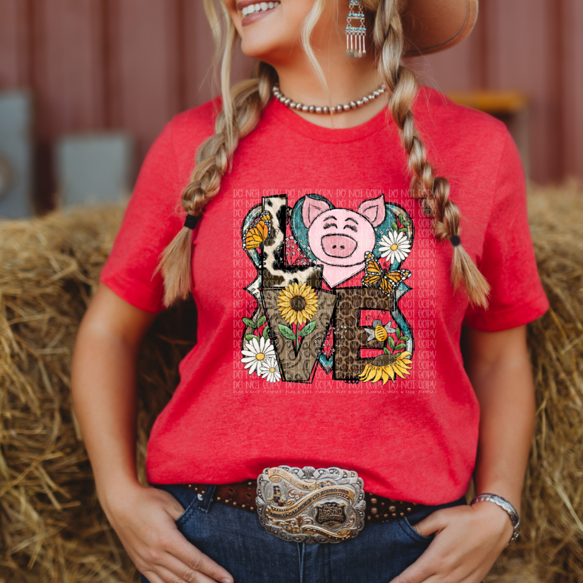 LOVE Pig DTF TRANSFER