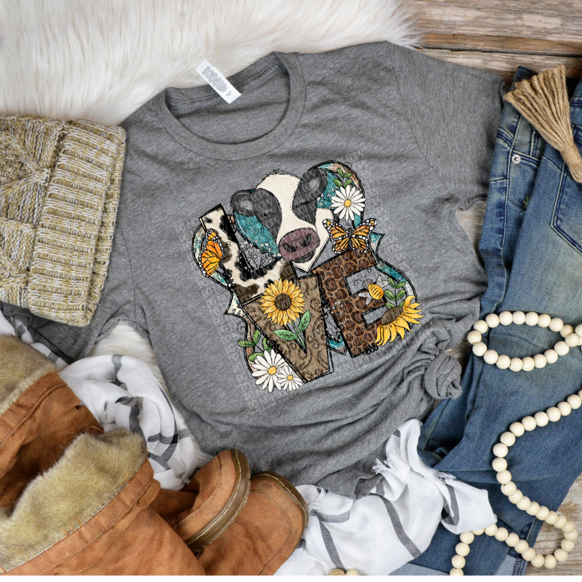 LOVE Cow DTF TRANSFER