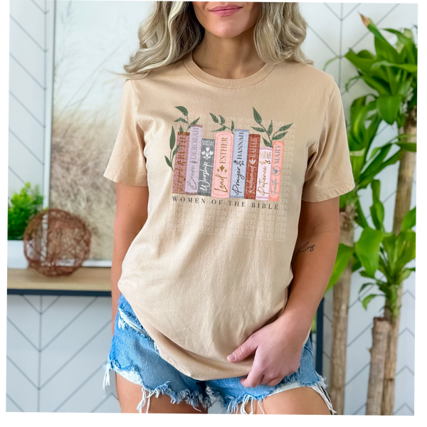 Women of the bible black font DTF transfer