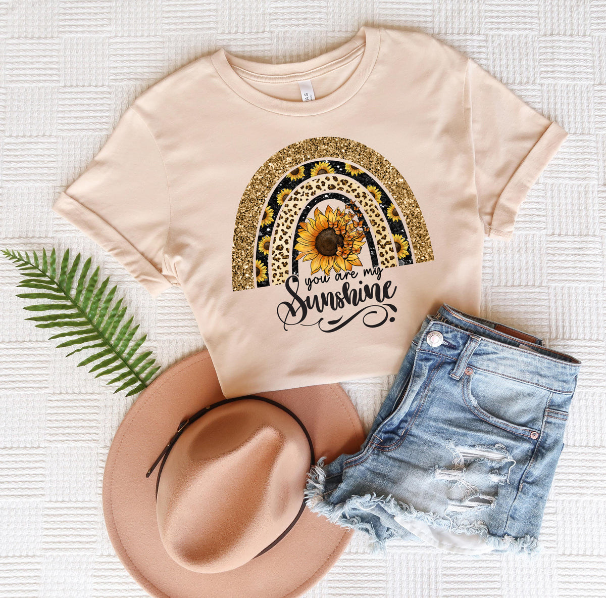 You are my sunshine rainbow with sunflowers 75774 DTF transfer