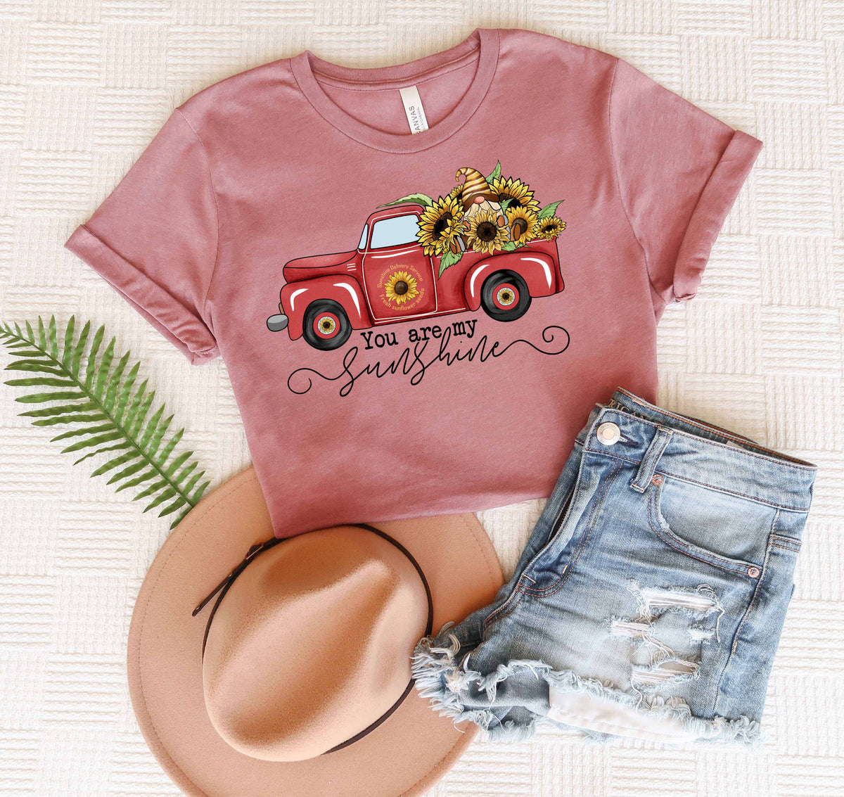 You are my sunshine truck with sunflowers 75497 DTF transfer