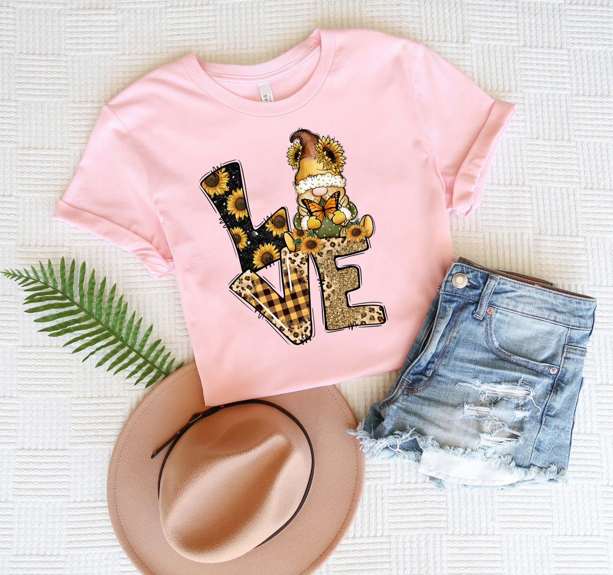 Love sunflower gnome 75496 DTF transfer