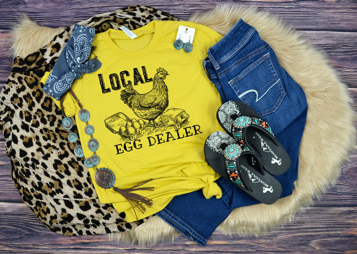 Local egg dealer with chicken and eggs 04 DTF transfer