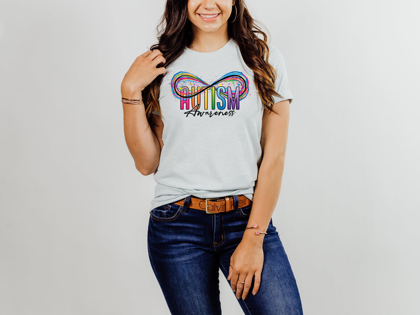 Autism Awareness infinity symbol DTF transfer