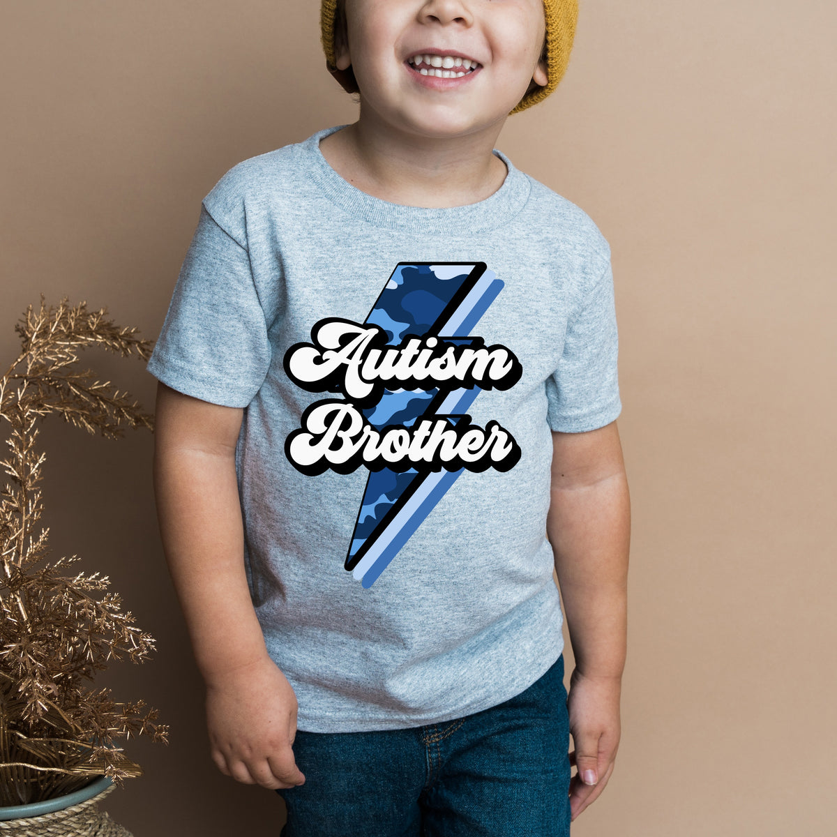 Autism BROTHER blue lightning bolt DTF transfer