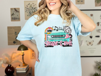 Shake & roll teal car DTF Transfer