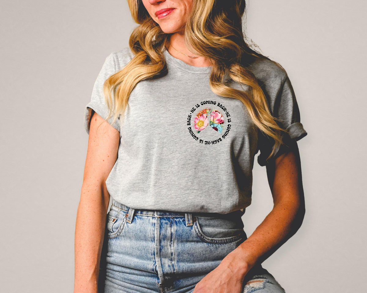 He is coming back circle DTF Transfer