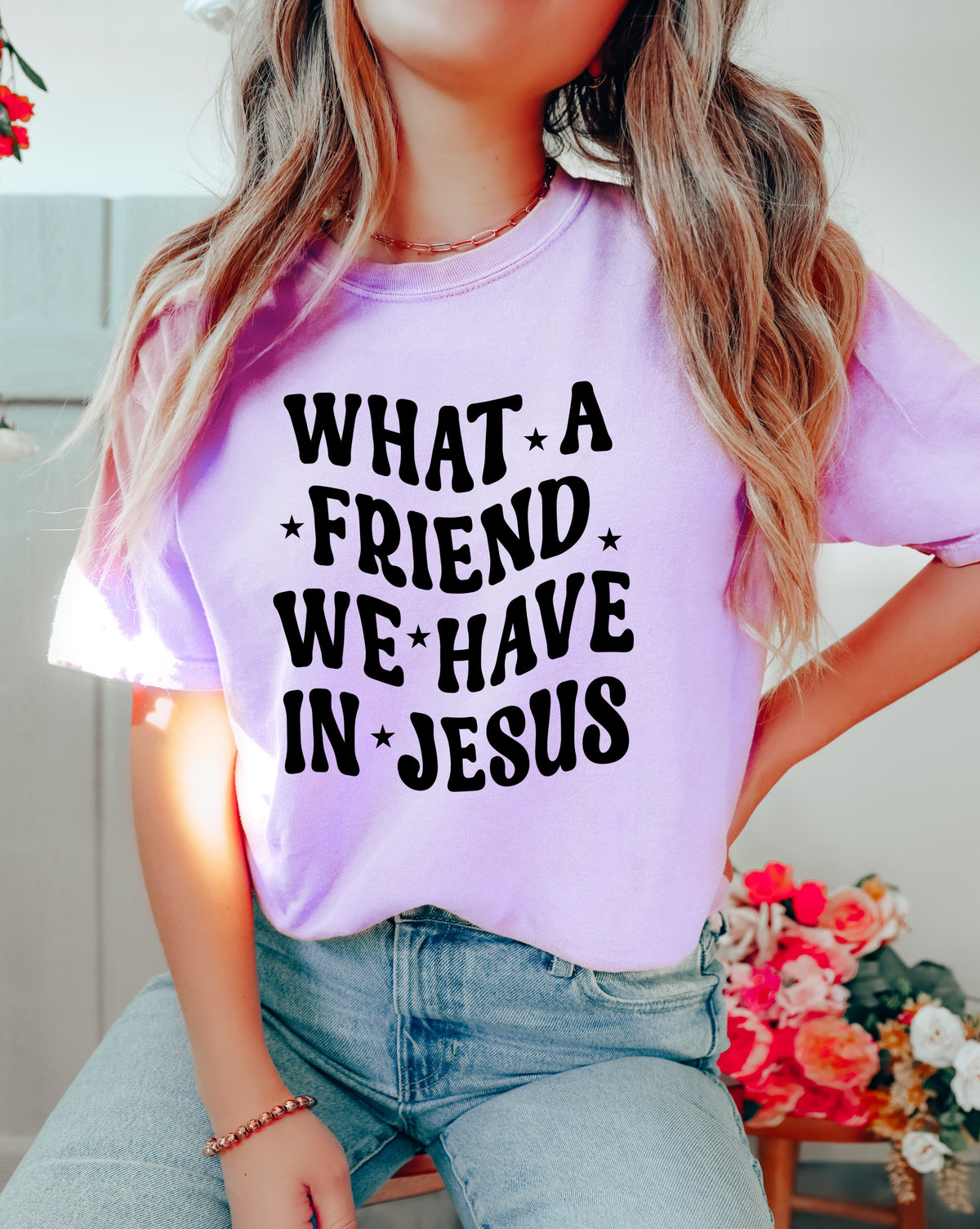 What a friend we have in Jesus BLACK DTF Transfer