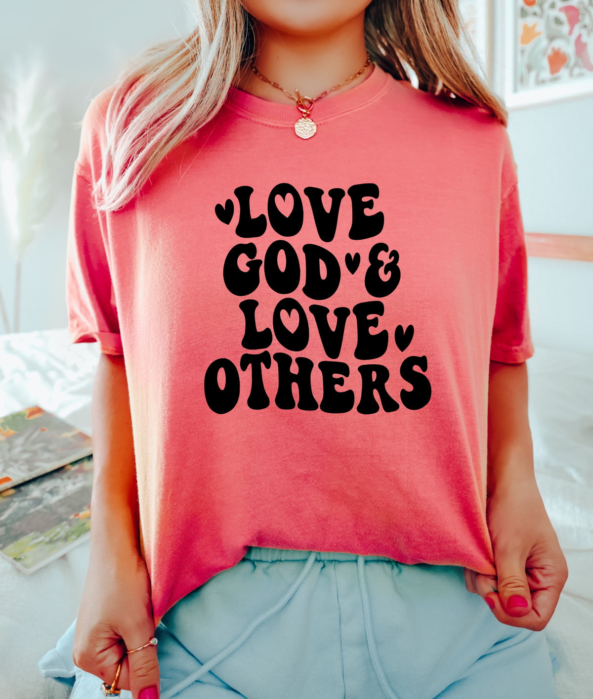 Love God & love others BLACK DTF Transfer