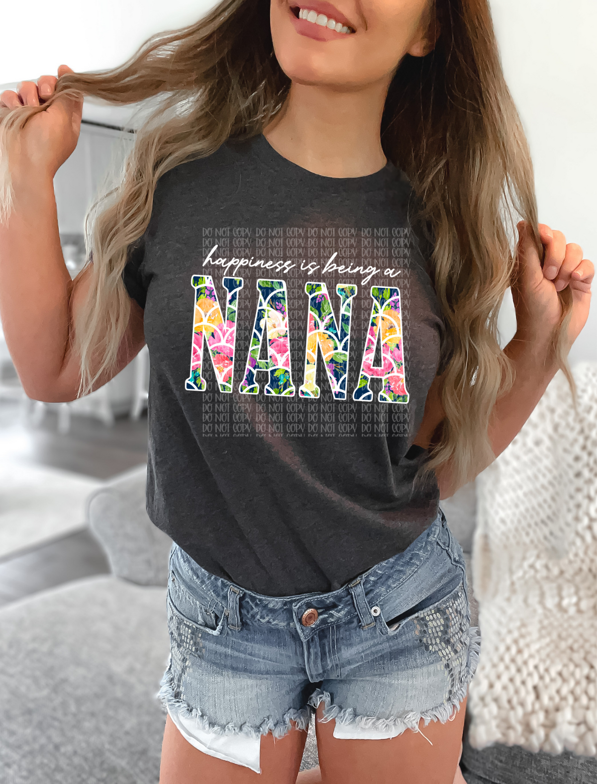 Happiness is being a NANA FLORAL DTF TRANSFER